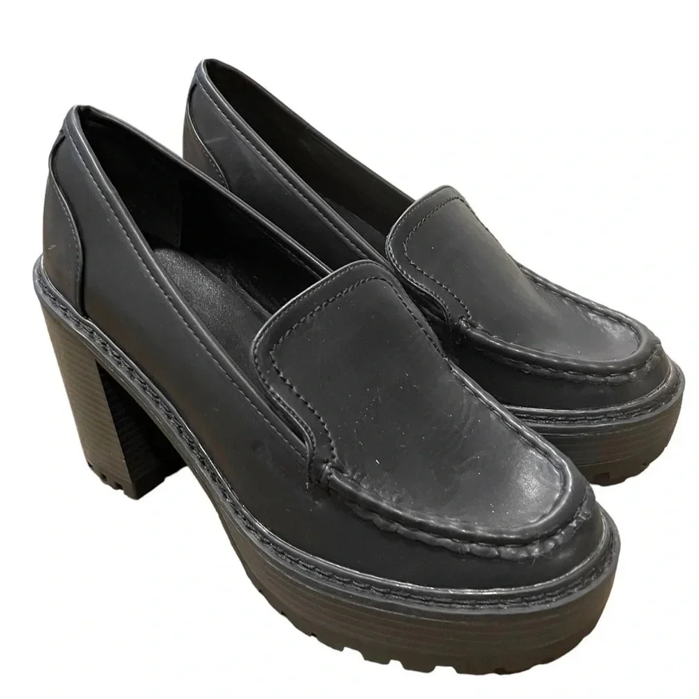 New York & Co Y2K Chunky Platform Loafers